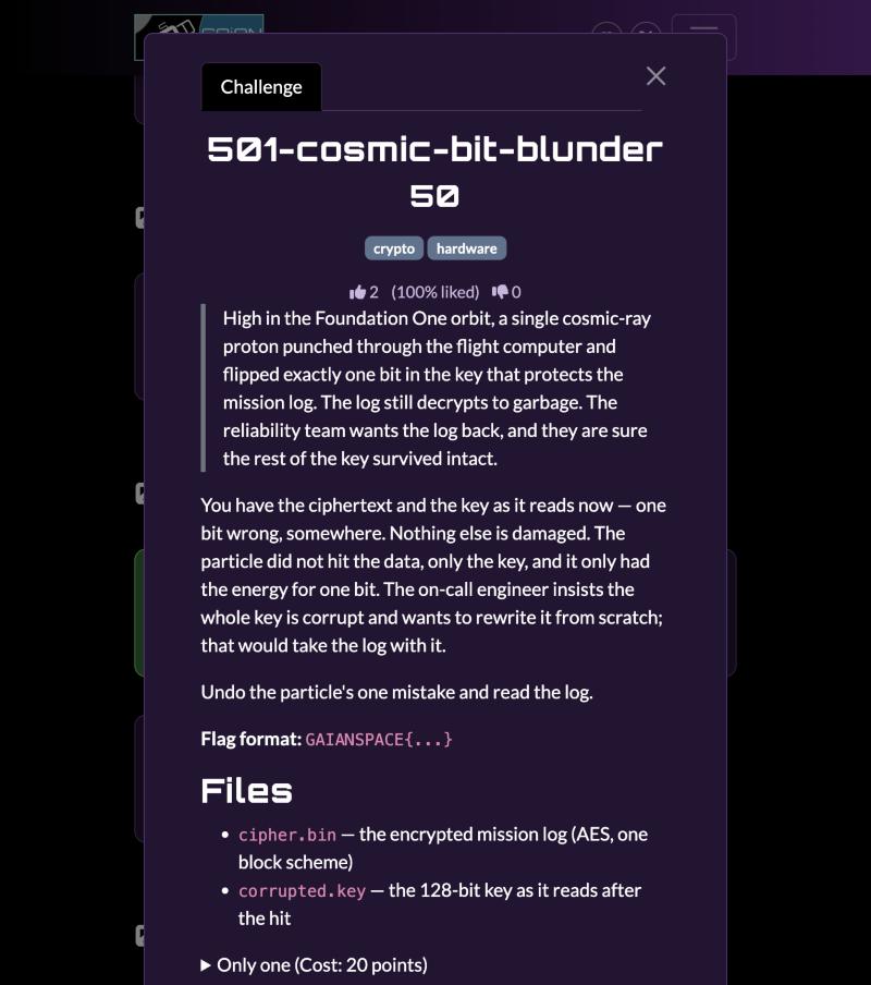 Challenge page