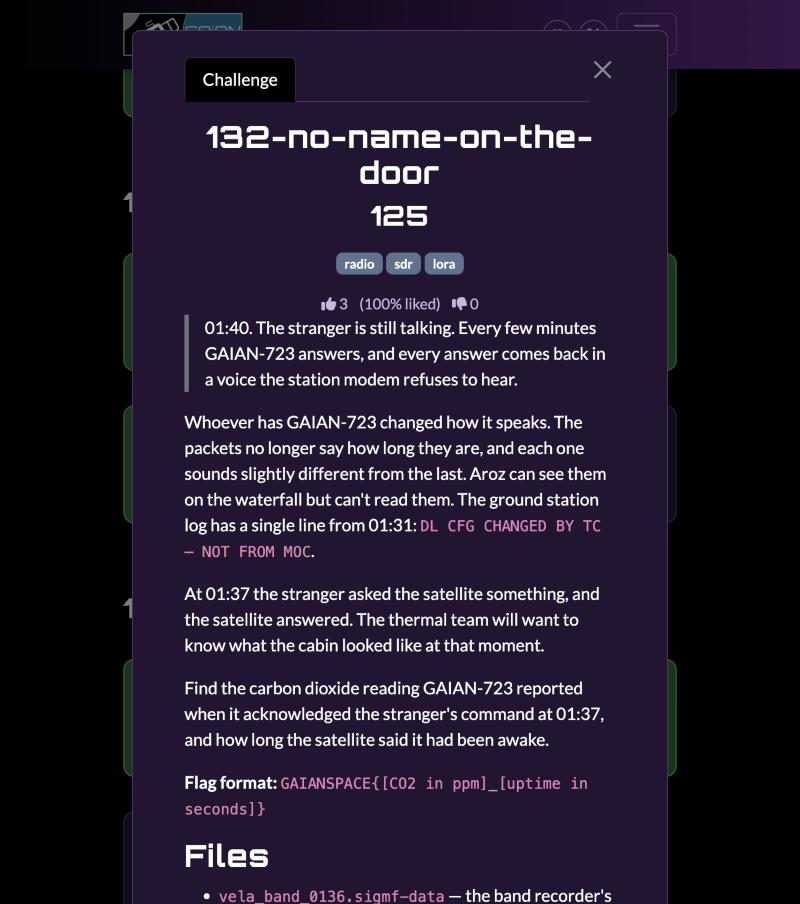 Challenge page
