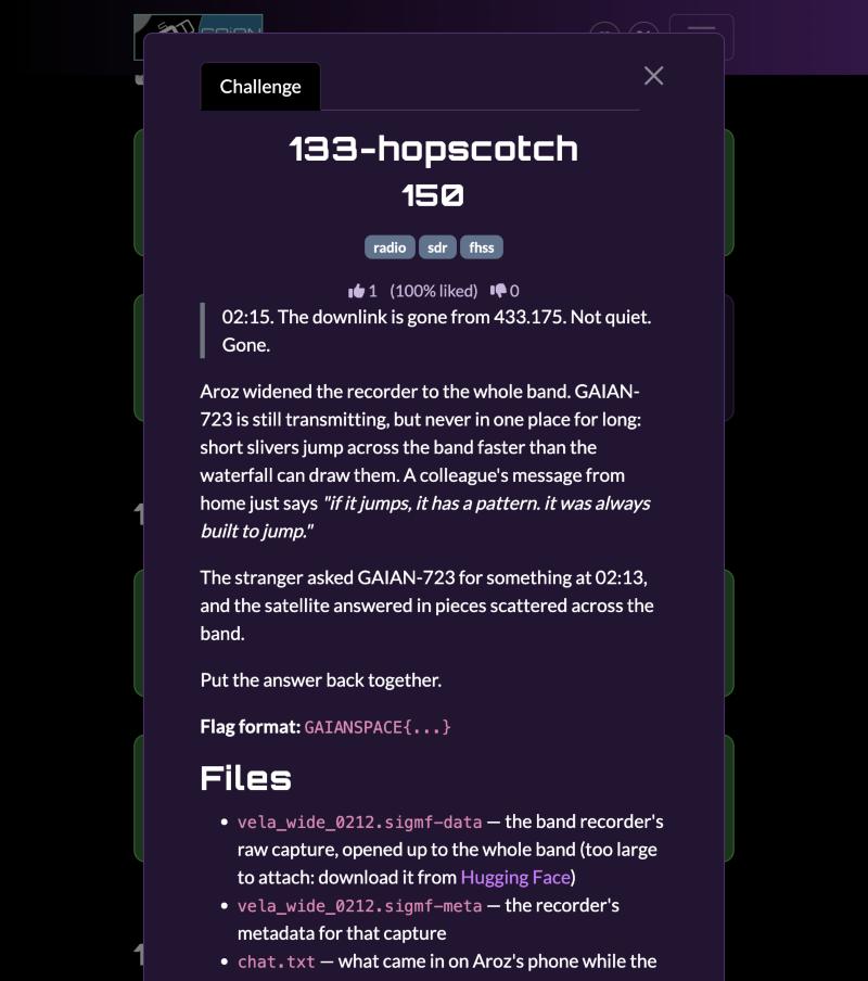Challenge page