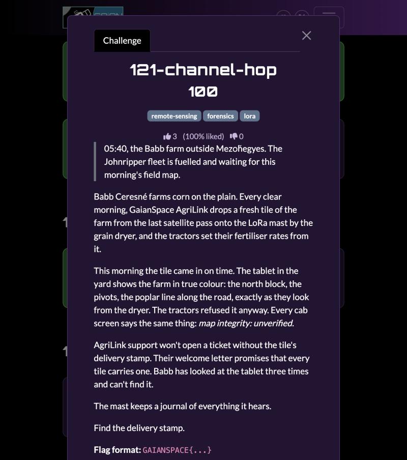 Challenge page
