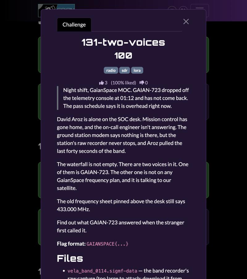 Challenge page